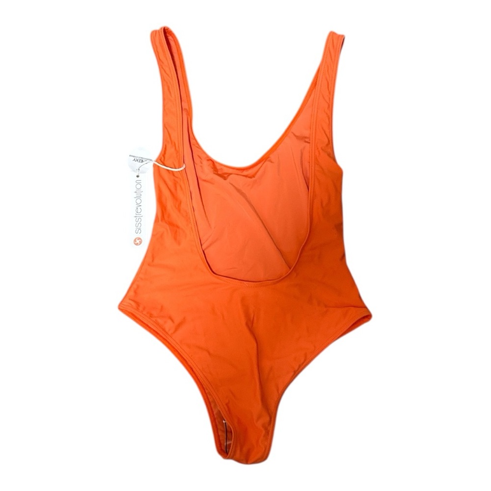 Sisstr Orange One Piece Swimsuit Sleek Cheeky Design Small - Picture 2 of 4